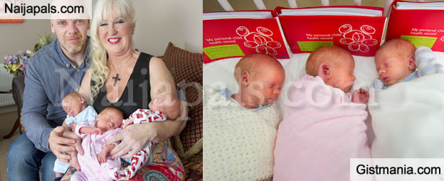 Wow See A 55 Year Old Mother Give Birth To Triplets Breaking A World Record Photos Gistmania