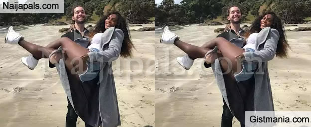 Love Bird Serena Williams Gets Swept Off Her Feet By Fiance Alexis Ohanian Photo Gistmania