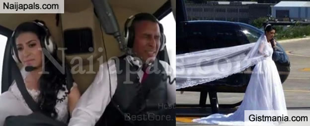 Oh No Watch The Moment A Bride Died In Helicopter Crash On Her Way To Her Wedding Video 