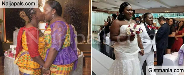 Shocking Photos Of 2 Ghanaian Lesbians Getting Married In Holland Has Gone Viral Gistmania