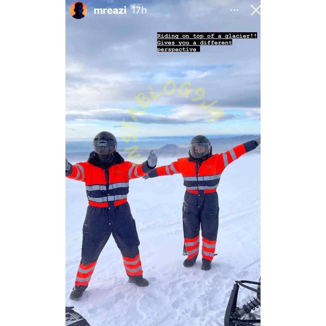 Video Singer Mr Eazi And Temi Otedola Vacation Together In Iceland