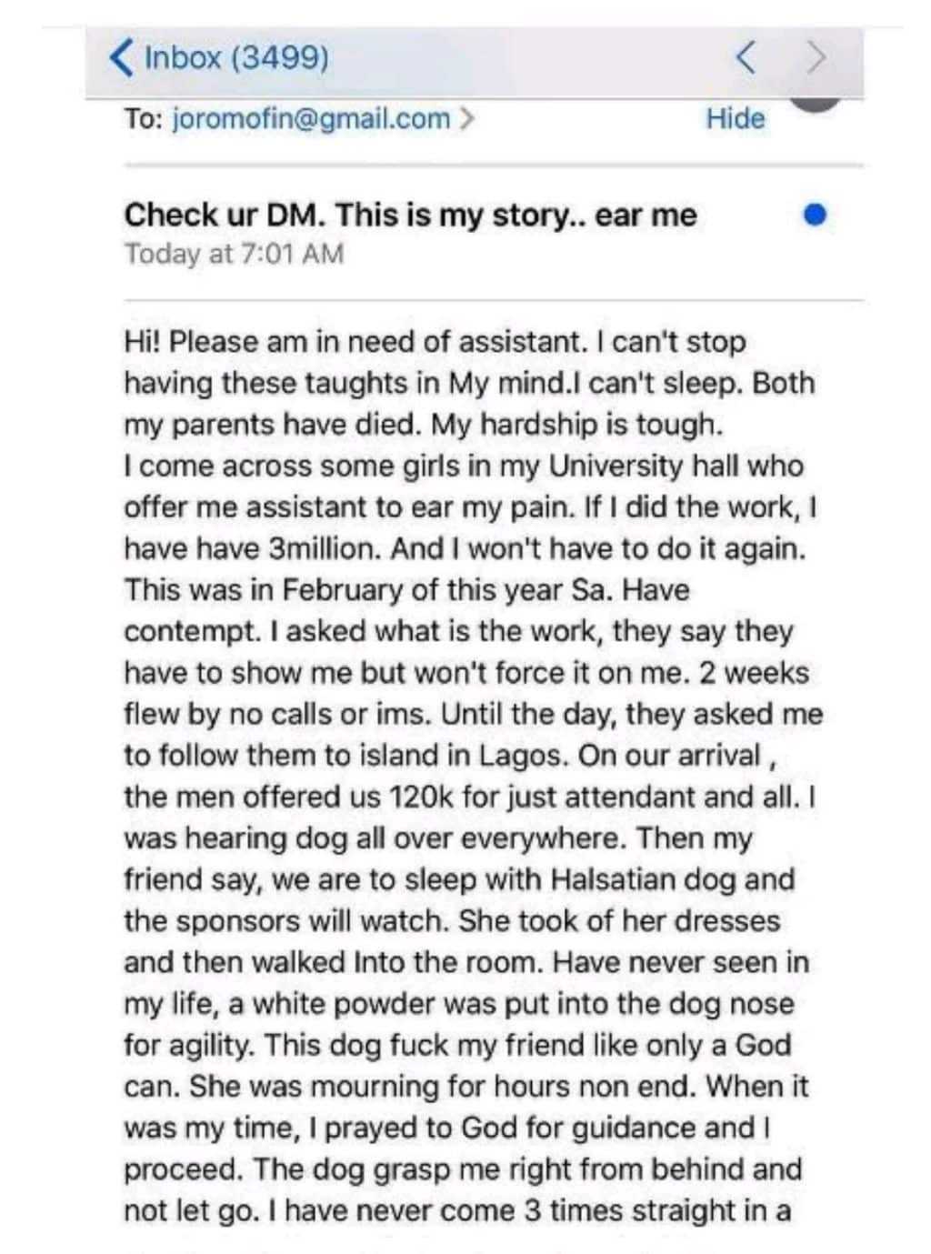 I Get Wet Anytime I See A Dog' - Nigerian Lady Reveals ...