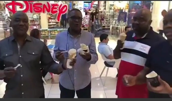 Billionaire, Aliko Dangote And His Friends Were Spotted Licking Gelato While Singing 'Gelato' (Video) %Post Title