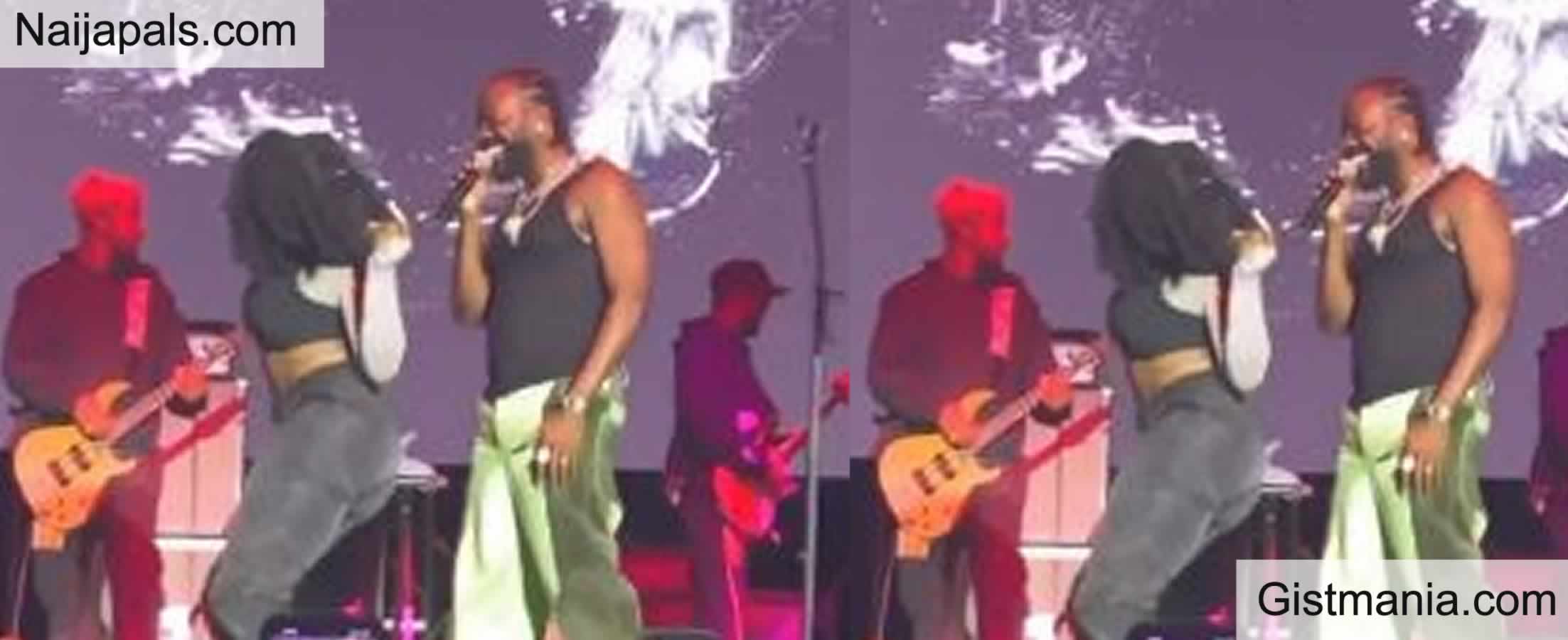 Adekunle Gold Ignores Dancer Who Threw Her Backside At Him During Performance Video Gistmania 5414