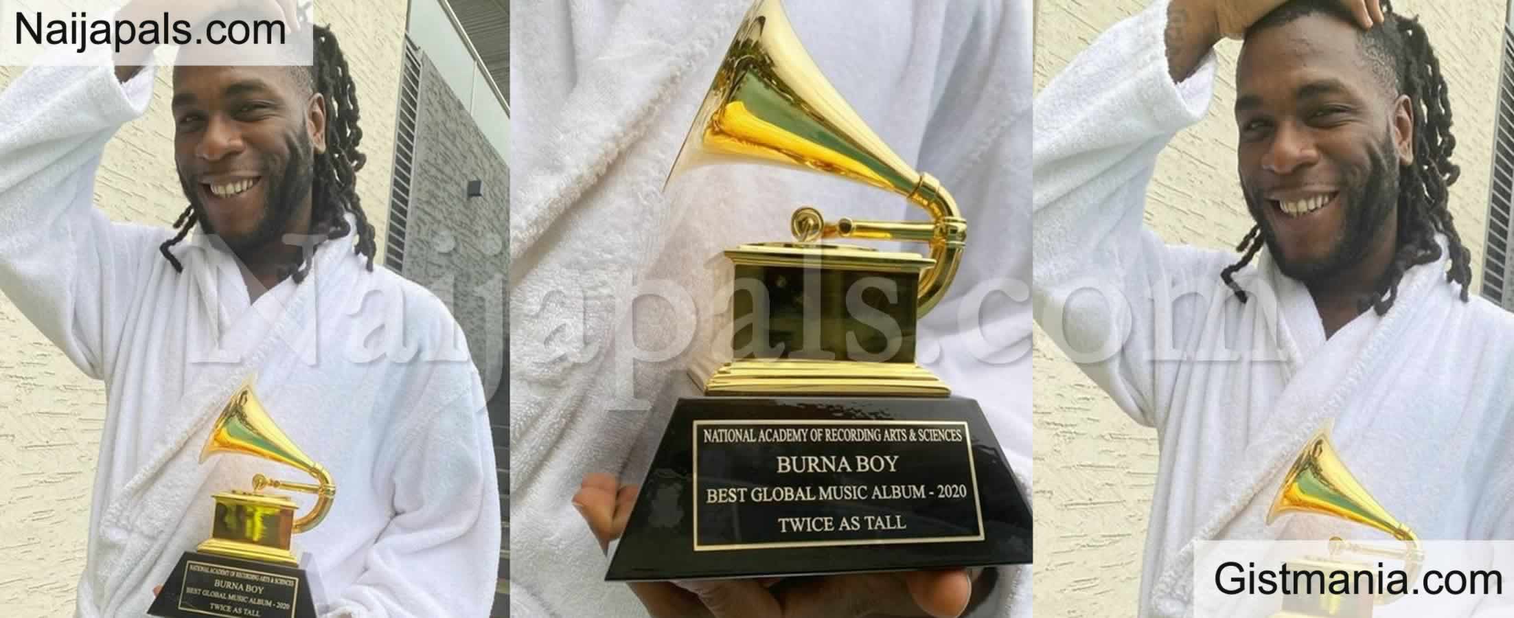 Burna Boy Thanks Grammy, Congratulate Nominated Colleague