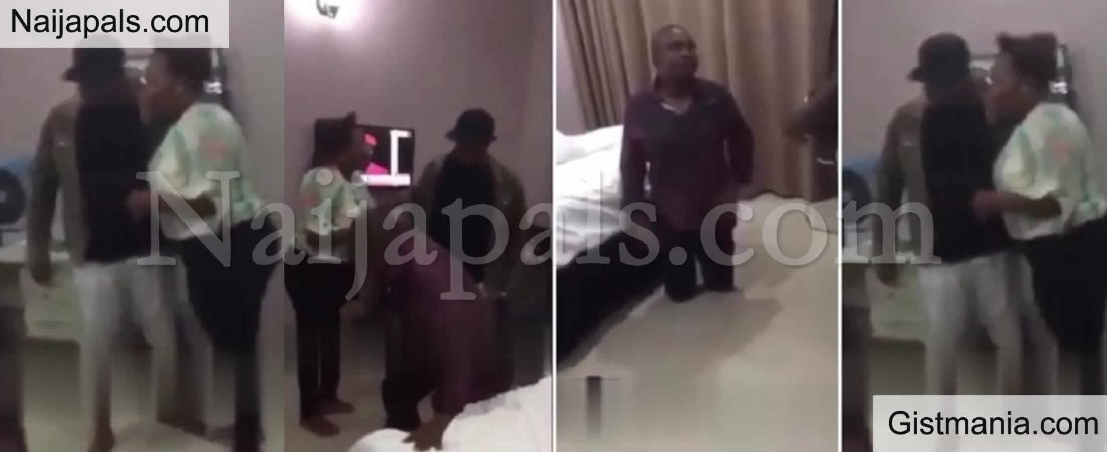 Drama As Married Man Catches Cheating Wife In Bed With Another Man In Hotel  Room (Video) - Gistmania