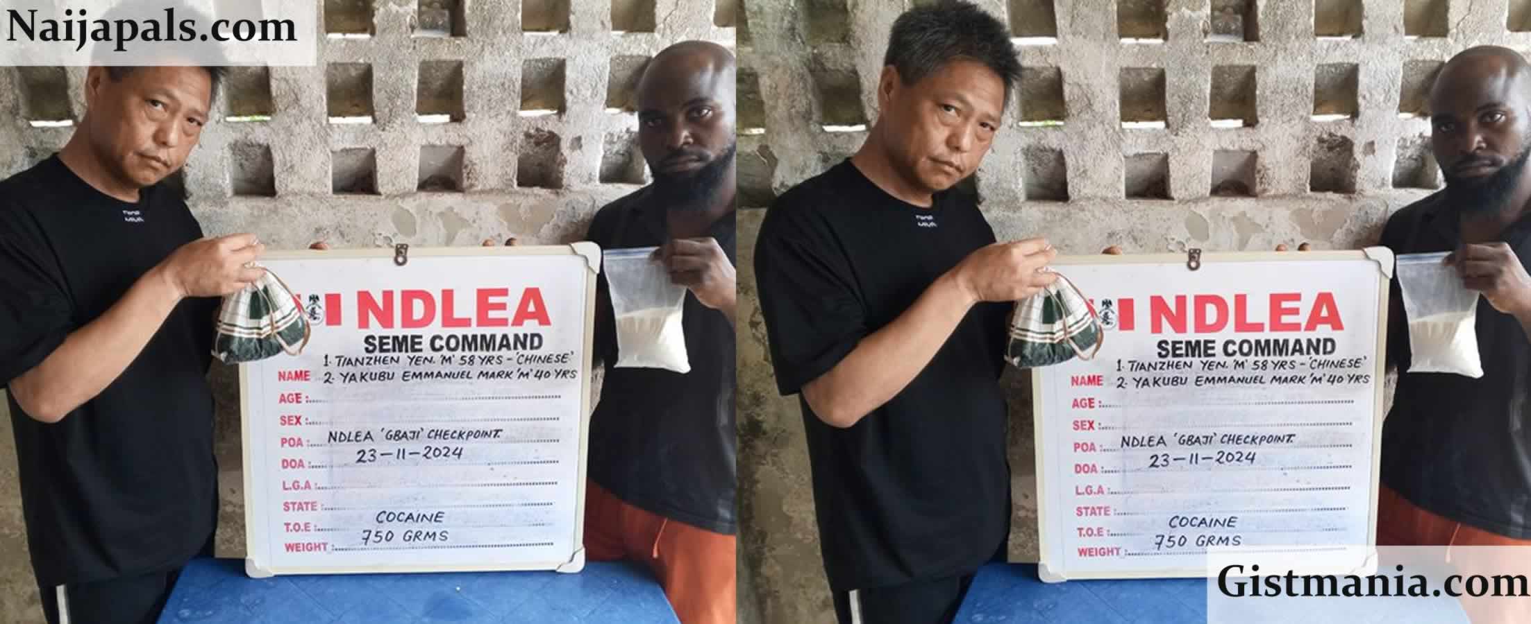 NDLEA Arrests 58-Yr-Old Chinese Drug Kingpin, Tianzhen Yen With Cocaine &amp; Methamphetamine