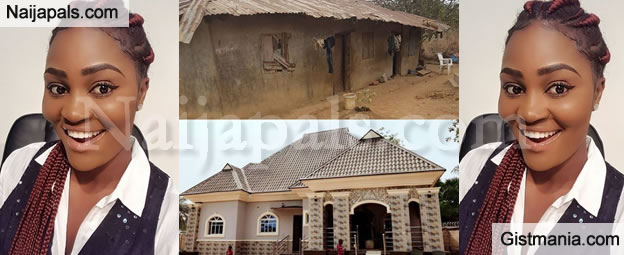 Nollywood Actress, Chizzy Alichi Replaces Her Parents Mud House With A ...