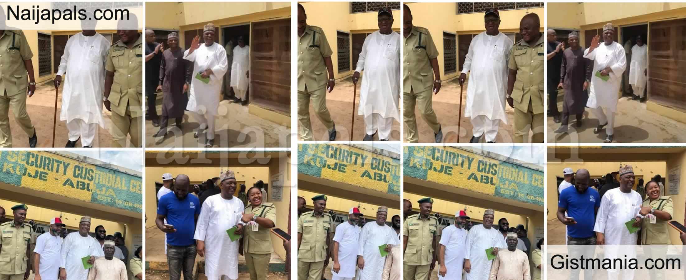 <img alt='.' class='lazyload' data-src='https://img.gistmania.com/emot/comment.gif' /><b>Photos Of Former Governors Dariye And Nyame After They Were Released From Prison</b>