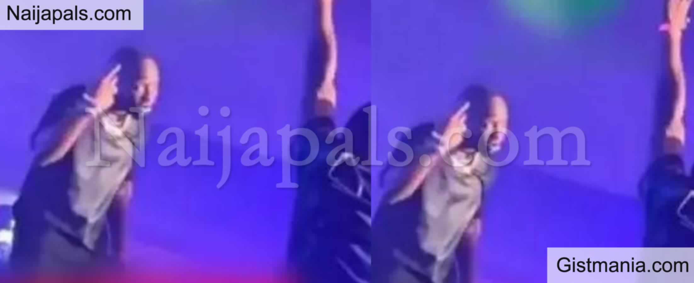 <img alt='.' class='lazyload' data-src='https://img.gistmania.com/emot/video.gif' /><b> Is Something Wrong With Your Head – Davido Blasts Fan</b> Who Tried To Join Him On Stage (Video)
