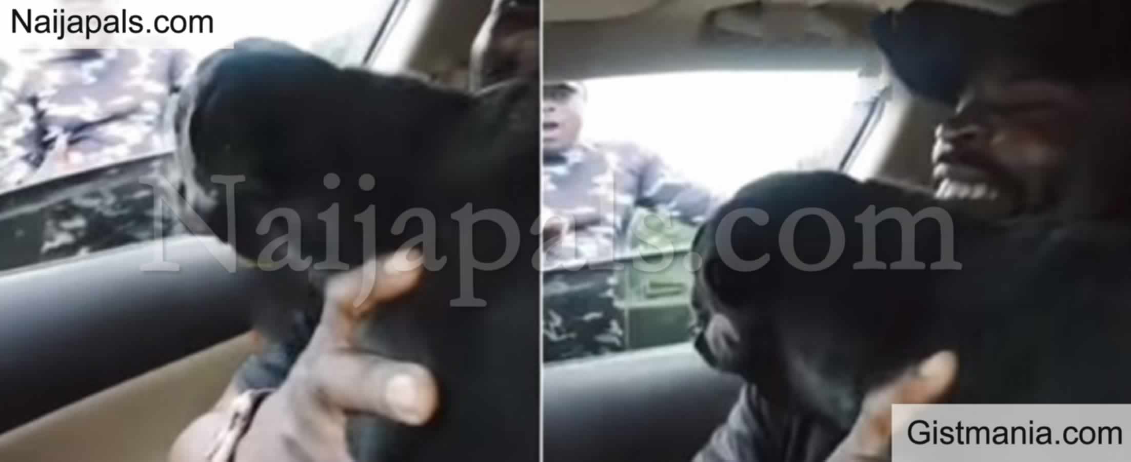 <img alt='.' class='lazyload' data-src='https://img.gistmania.com/emot/grin.gif' /> <b>We Are Together - Scared Policeman Pleads</b> As Motorist's Dog Charge At Him (VIDEO)