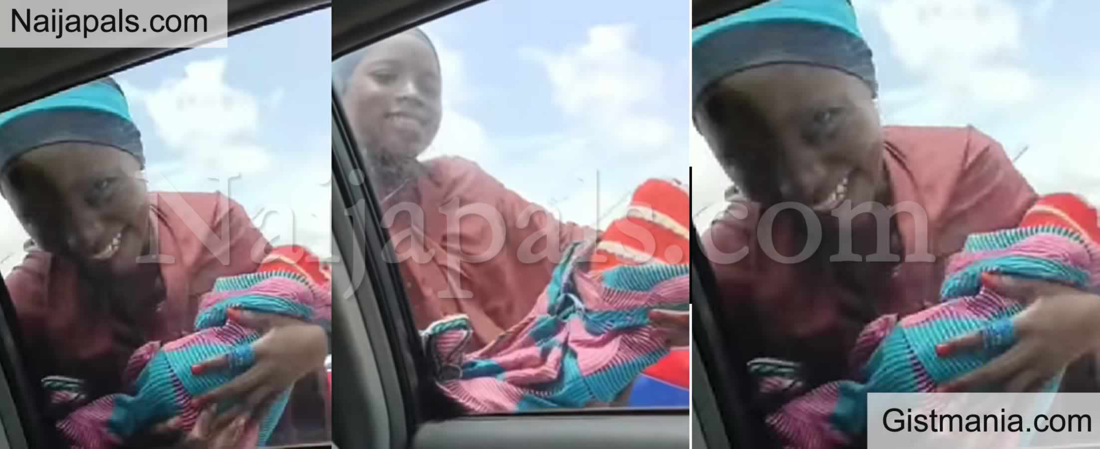 Female Beggar Exposed For Using Fake Baby To Beg in Lagos Traffic ...
