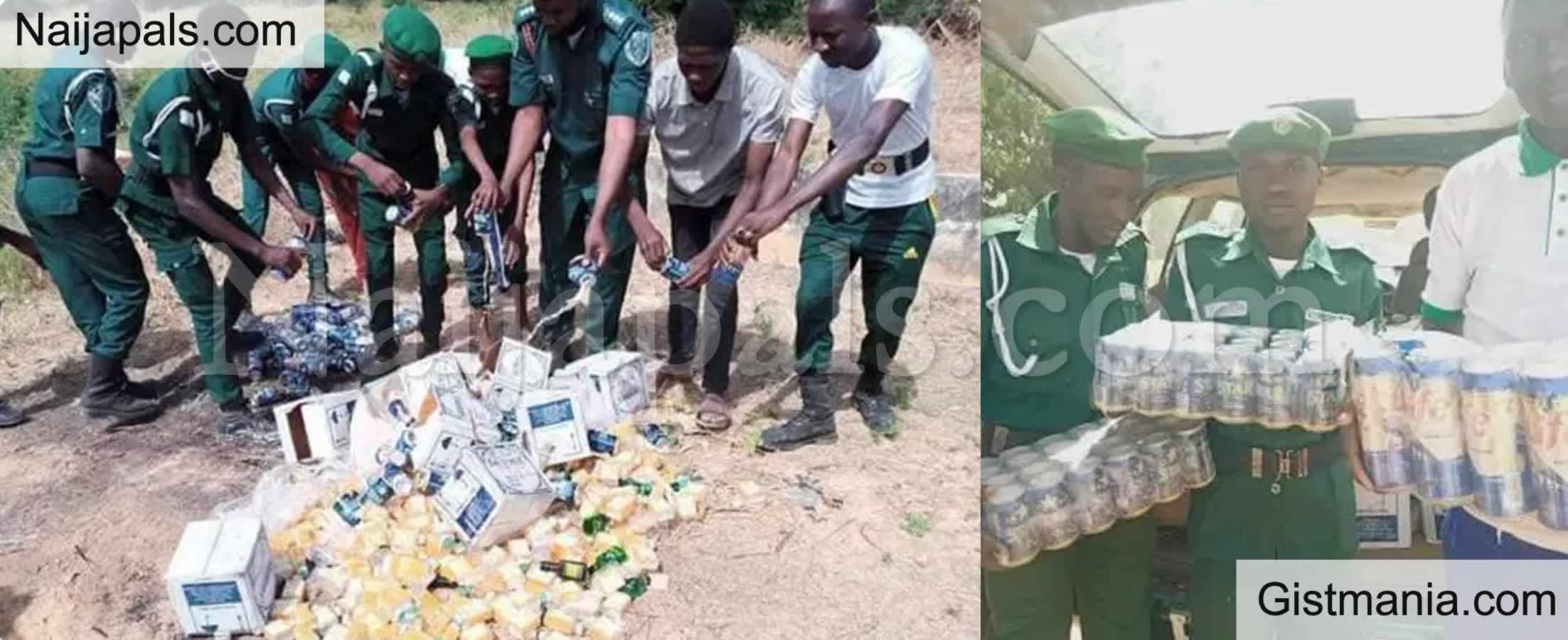 Over 300 Cans And Bottles Of Alcohol Destroyed By Katsina Sharia Law Enforcement Agency, Hisbah