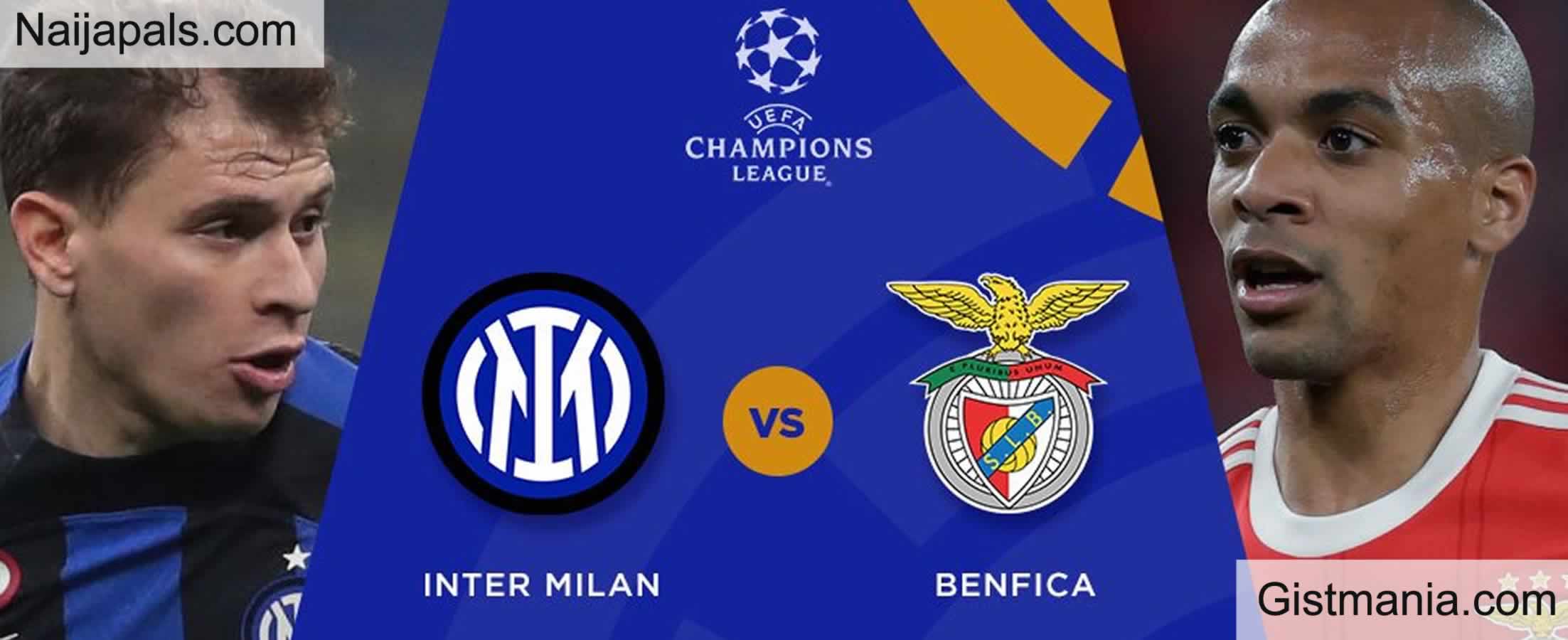 Inter Milan V Benfica Uefa Champions League Matchteam Newsgoal Scorers And Stats Gistmania