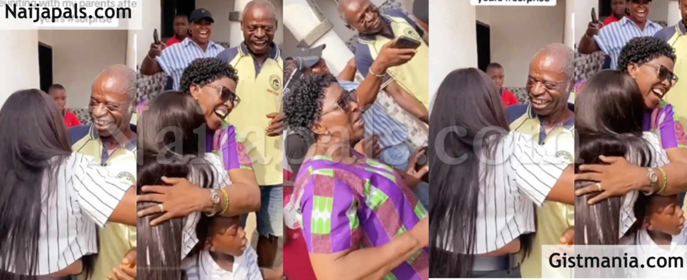 Emotional Moment Nigerian Lady Based in UK Surprising Returned Home After 14yrs (Video)