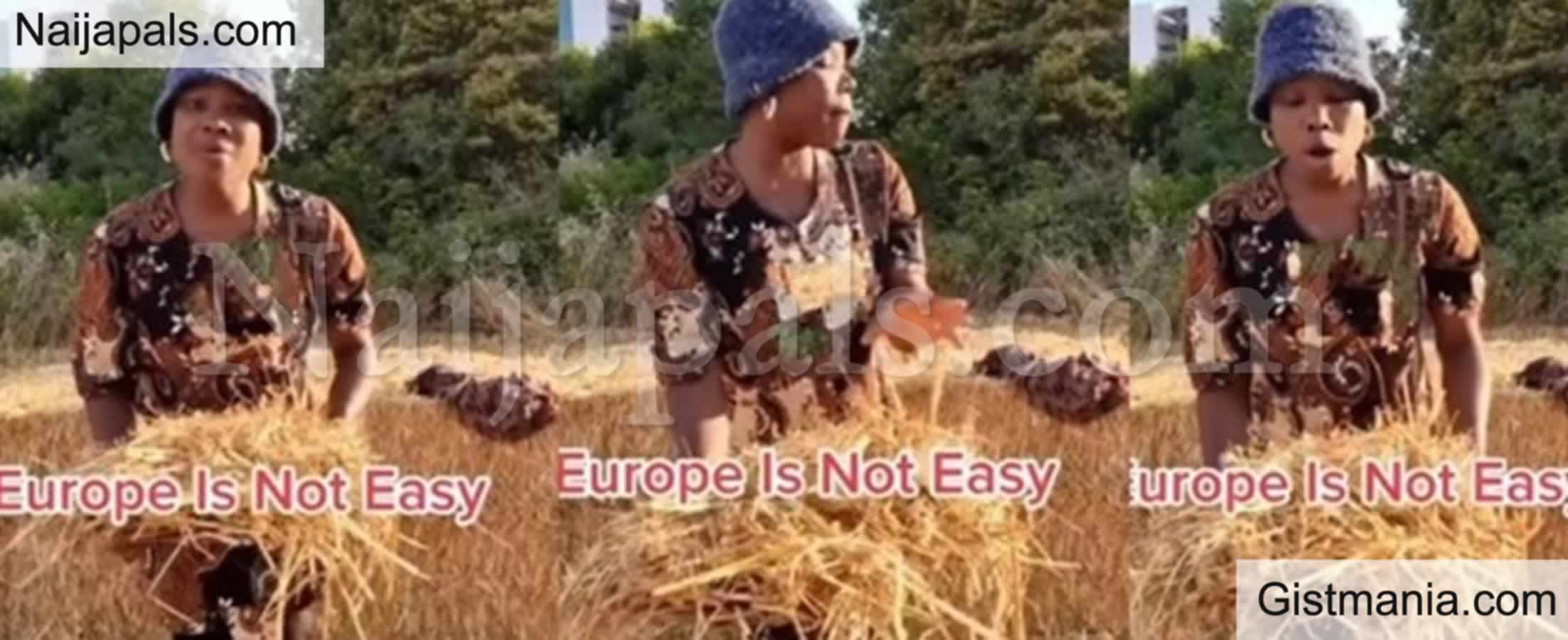 <img alt='.' class='lazyload' data-src='https://img.gistmania.com/emot/comment.gif' /> <b>Make We Tell Una The Truth, Europe No Easy - Lady </b>Who Packs Grass For A Living Reveals (VIDEO)