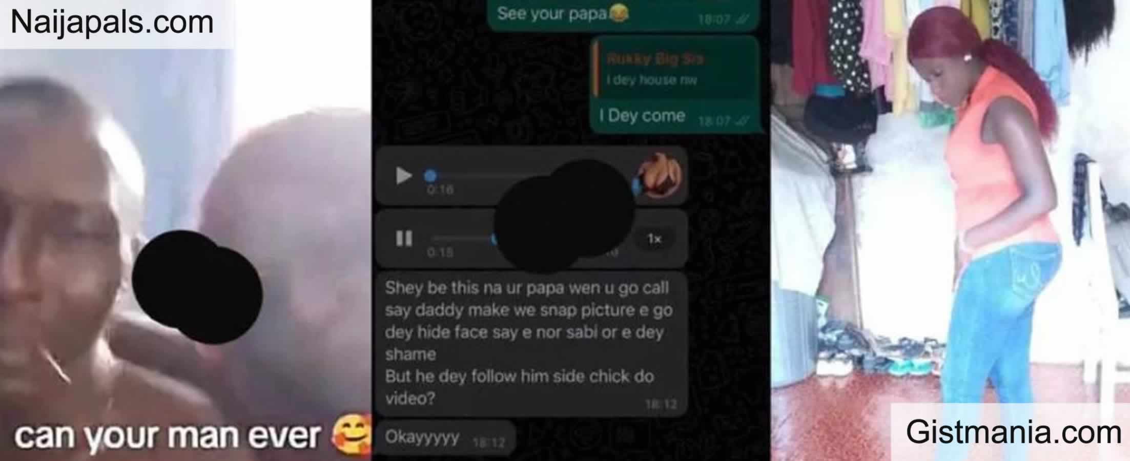 Lady Left In Shock After Her Father’s Side Chick Shares Loved Up Video Of Them