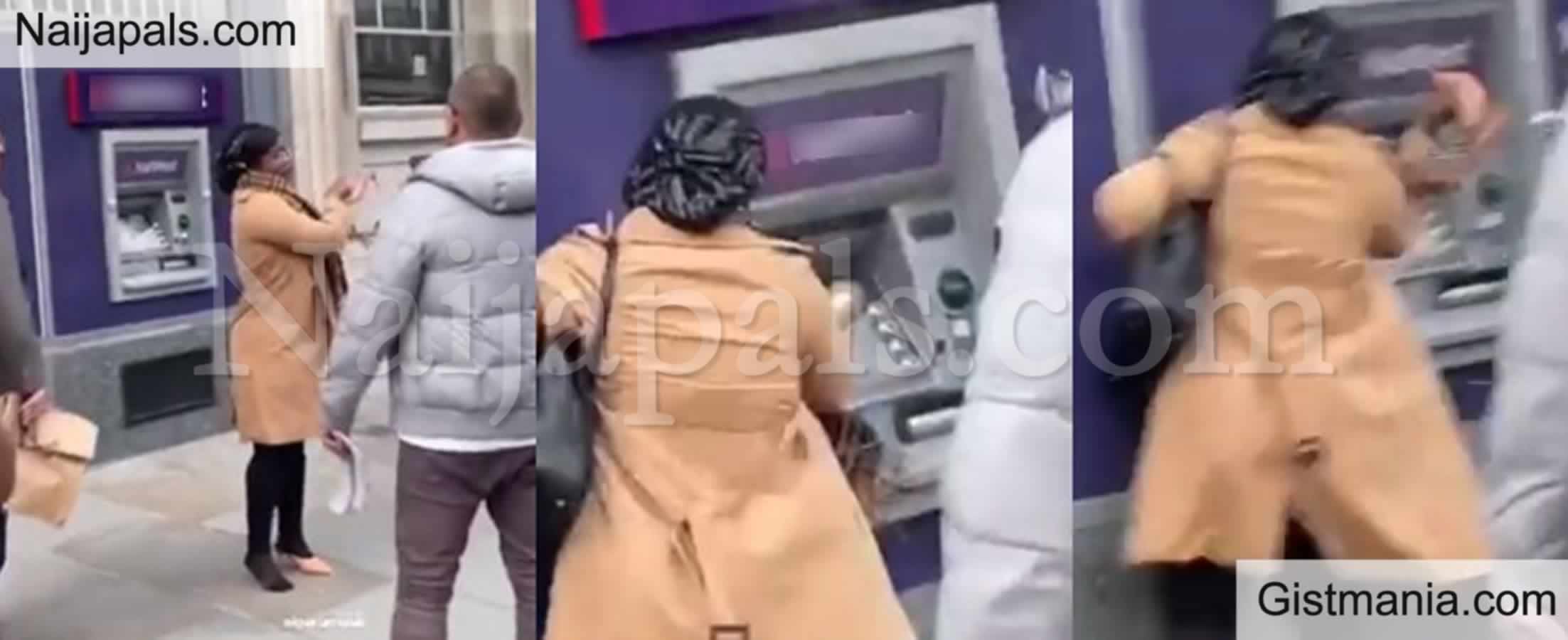 <img alt='.' class='lazyload' data-src='https://img.gistmania.com/emot/video.gif' /> <b>Nigerian Cause Scene After Using Her Shoe To Damage ATM In UK</b> (VIDEO)