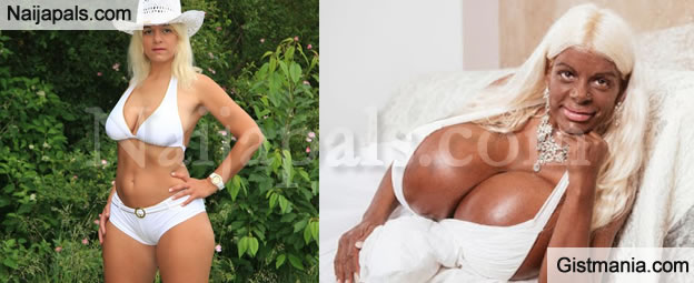 Actress Beverly Osu flashes her camel toe in a bikini