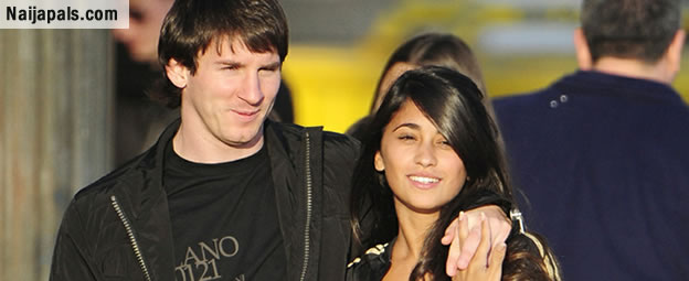 Barcelona Striker, Lionel Messi And Wife Antonella Roccuzzo Are ...