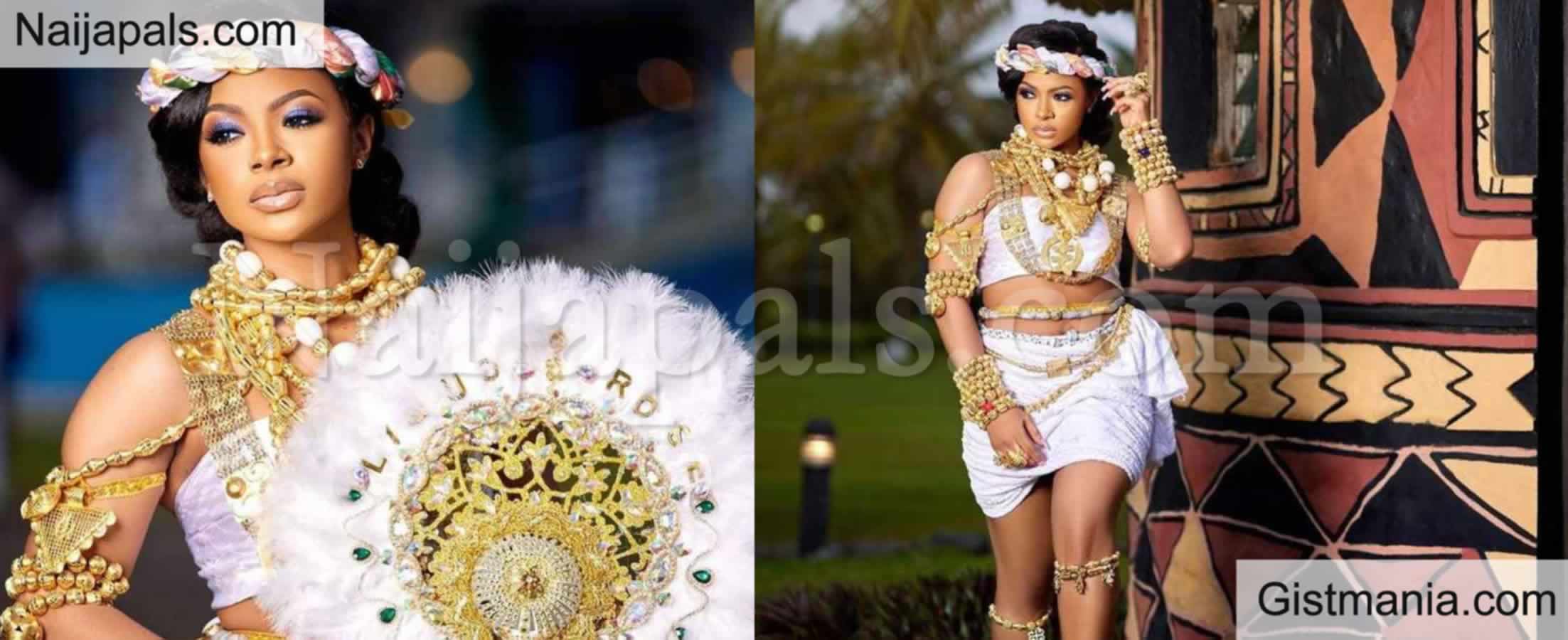 Gold and store white traditional attire