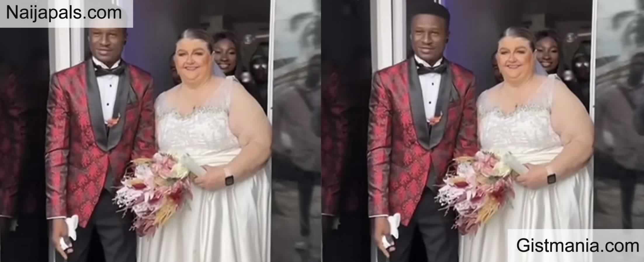 VIDEO: Young Nigerian Man Excited As He Ties The Knot With Caucasian Lover  - Gistmania