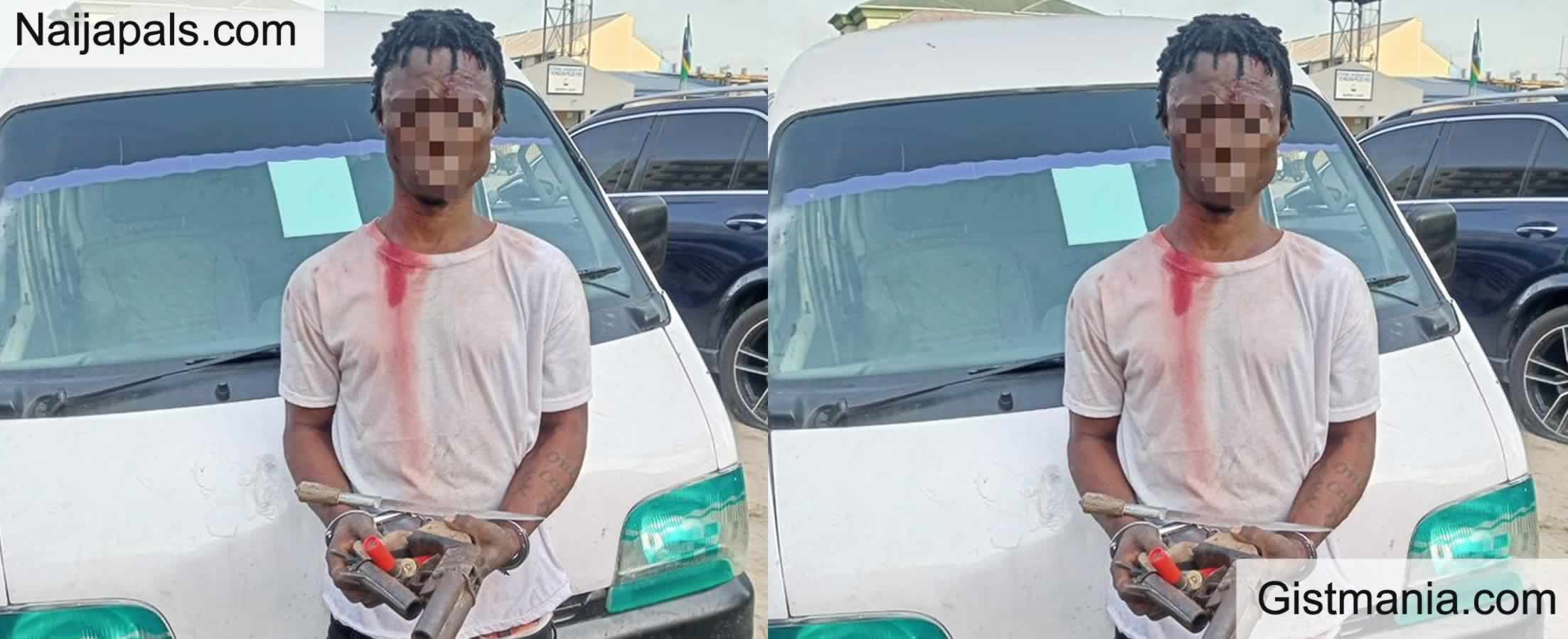 PHOTOS: Lagos Driver, Azeez Babatunde Arrested With Dangerous Weapons