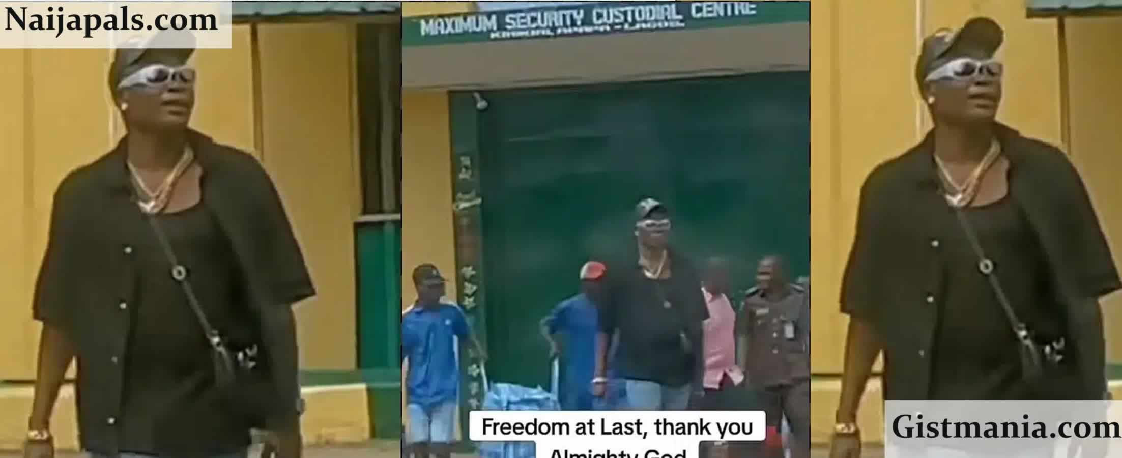 Moment Man Was Filled With Joy As He Gets Released From Kirikiri Prison ...