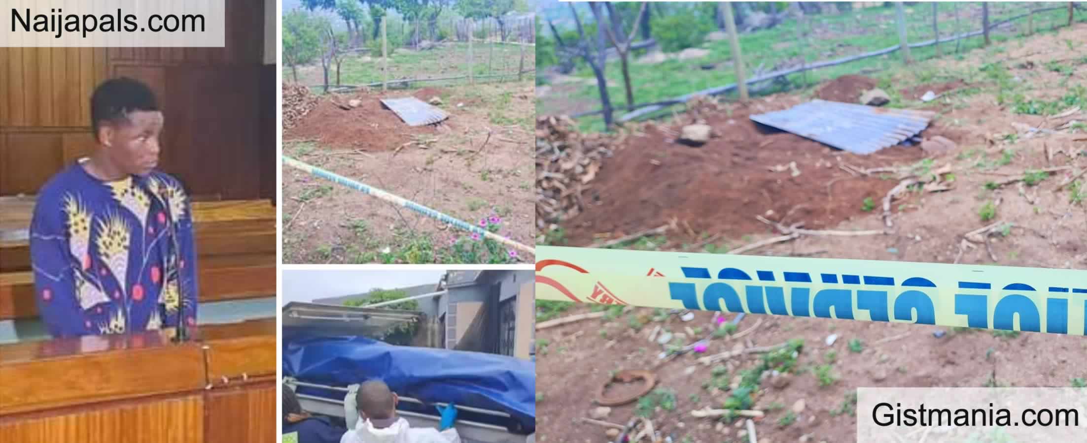 PICS: 22Yr Old SA Man, Albert Nab For Killing His Grandfather, Buries Him In Shallow Grave