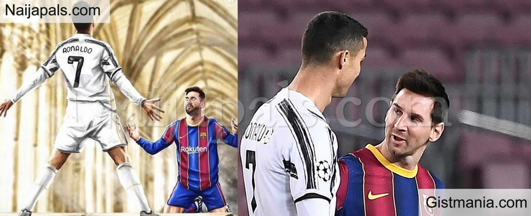 Champions League: Cristiano Ronaldo's sister posts photo of Messi kneeling  at her brother's feet