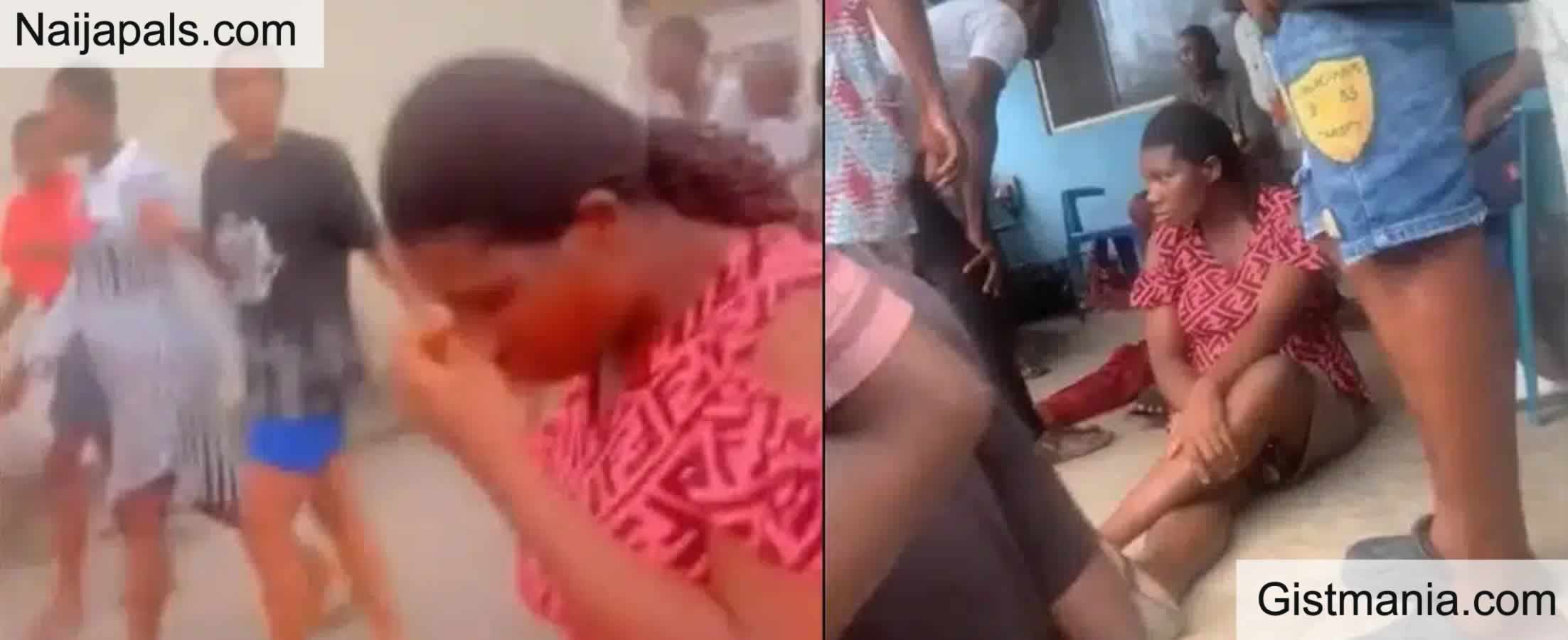 Watch As Mother Of 6 Was Paraded For Allegedly Having Affair With Neighbour  And Got Pregnant - Gistmania