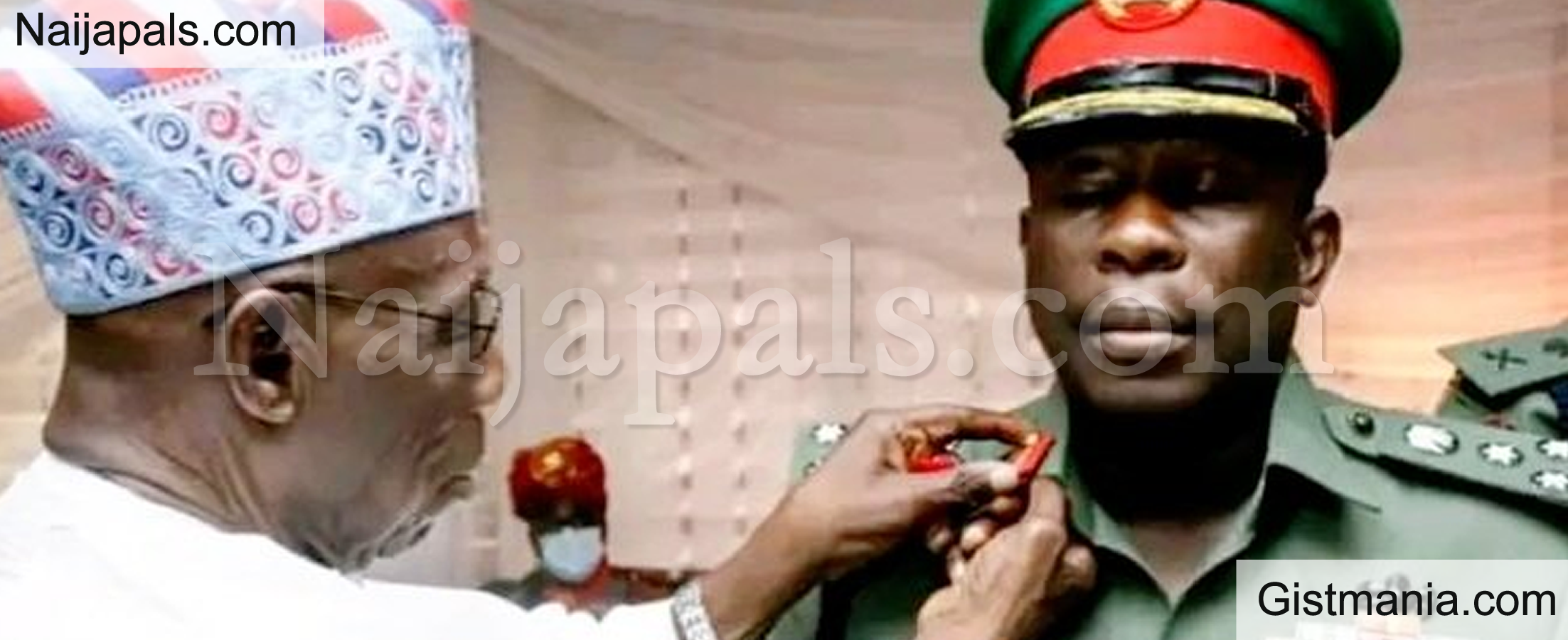 <img alt='.' class='lazyload' data-src='https://img.gistmania.com/emot/award.gif' /> PROUD FATHER: <b>Olusegun Obasanjo Decorates Son With New Rank After Shot By Boko Haram</b>