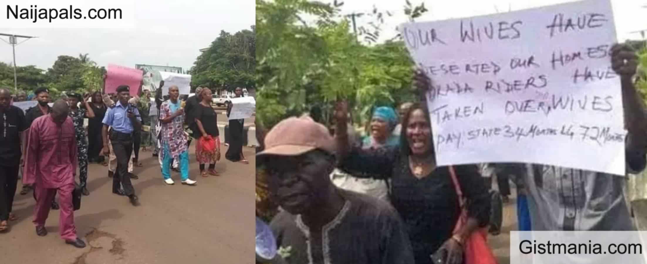 We Have Lost Our Wives To Okada Men' Benue Pensioners Protest Over Arrears  - Gistmania