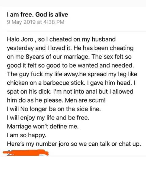 "The Guy F*ck My Life Away, The S3x Was Good" - Nigerian Lady Reveals After Cheating On Her Husband %Post Title