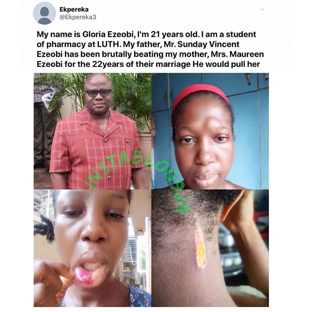 PHOTOS: Nigerian Lady, Gloria Ezeobi Laments On How Her Father Beats Her  Mother For 22 Years - Gistmania