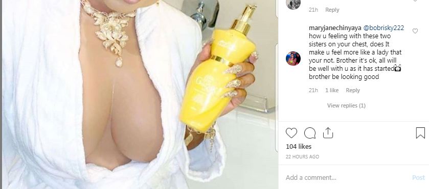 Nigerian Cross Dresser, Bobrisky Flaunts Artificial B00bs In New Photo.. See Reactions (PHOTO) %Post Title