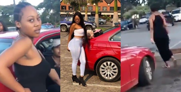 Drama As Wife Tracks Husband's Side Chick & Collects New Car Bought For Her %Post Title