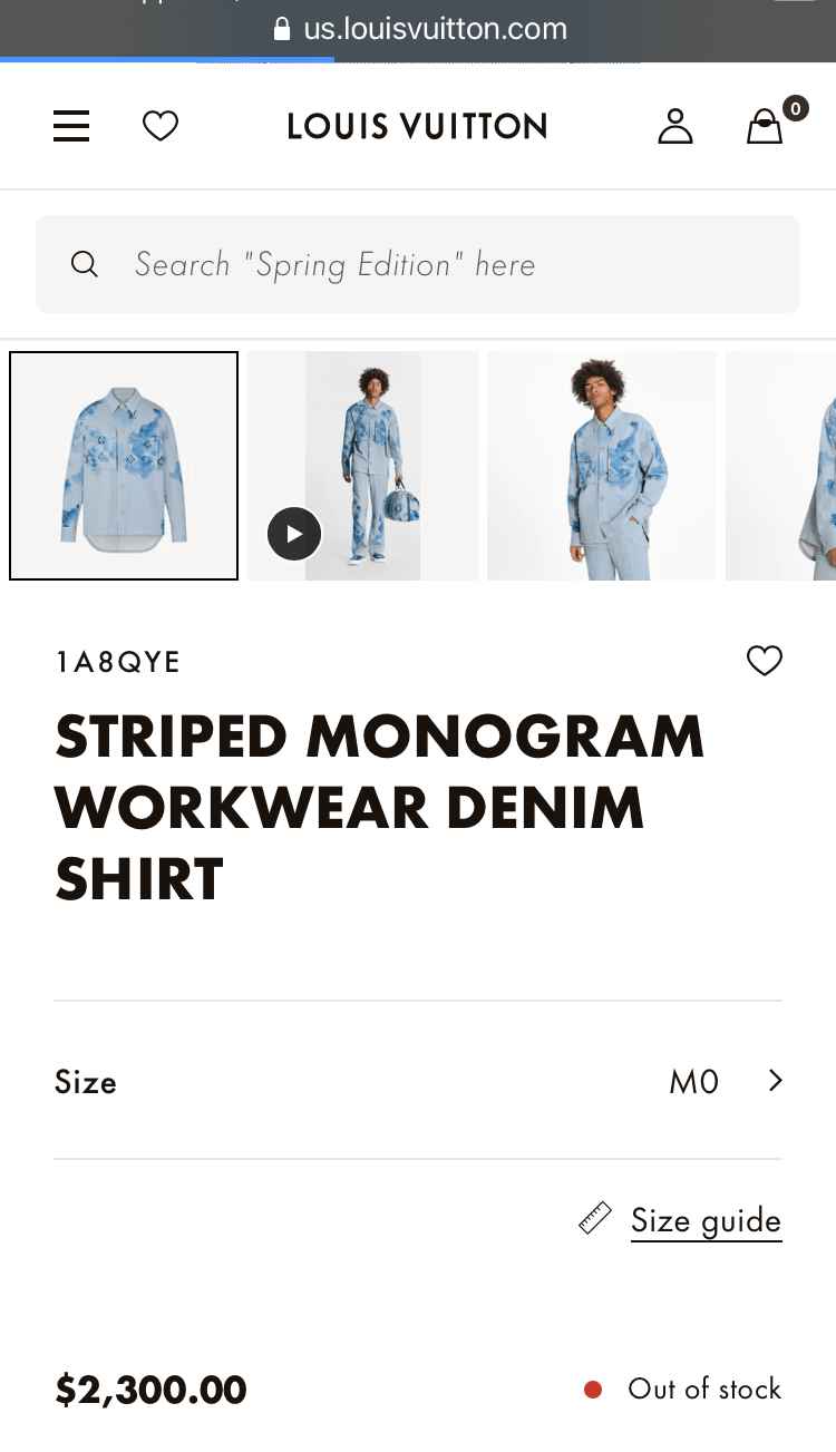 striped monogram workwear denim