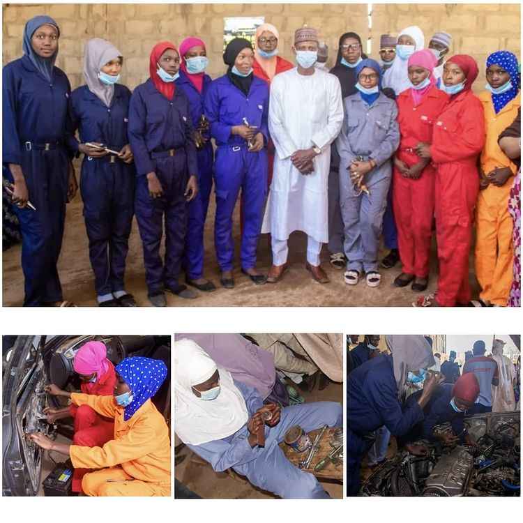 Nigerian First All Female Mechanic Workshop Commissioned In Sokoto (Photos)