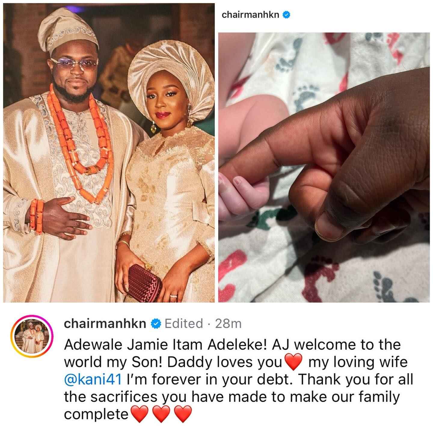 Adeleke Family Welcomes New Baby As Adewale Adeleke Welcomes Second Child