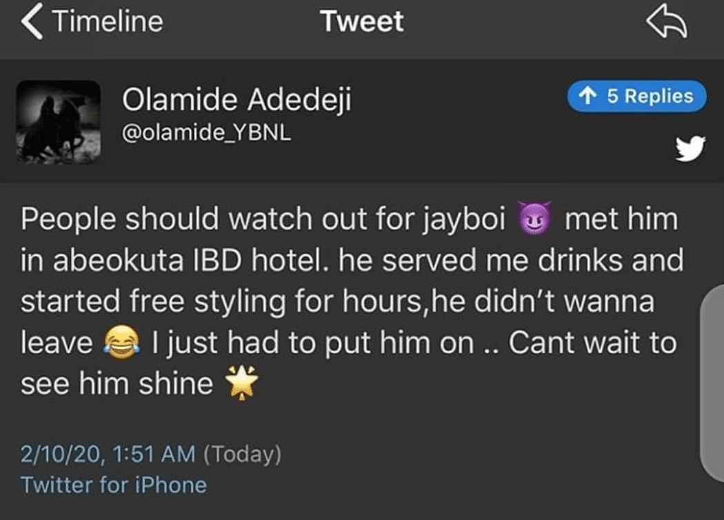 VID: Rapper, Olamide Welcomes New Signee, Jayboi In His Record Label, YBNL  - Gistmania