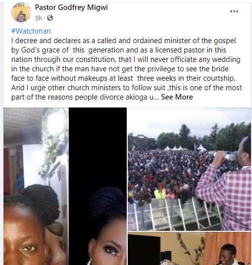 Kenya Pastor Declares He Will Not Officiate Wedding If The Man Has Not ...