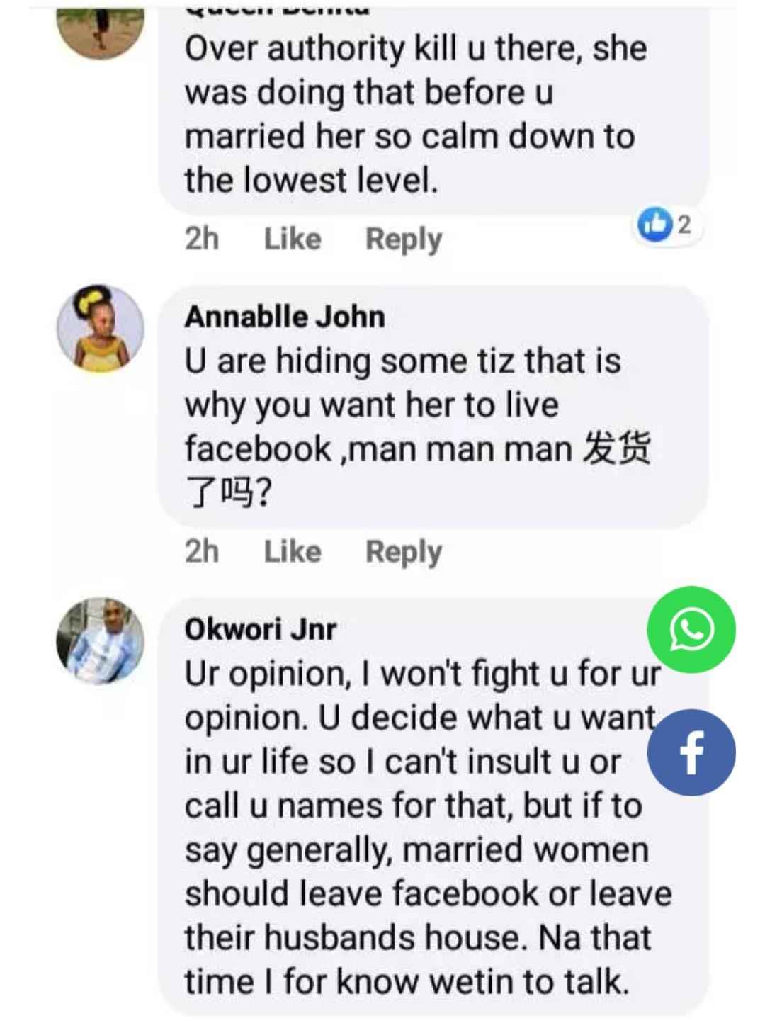 Nigerian Man, Philemon Audu Orders Wife To Quit Facebook Or Leave His House; See Reactions  %Post Title