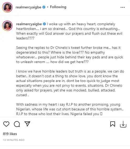 Bat Expanding scream I'm Completely Heartbroken And Drained' - Actress Mercy Aigbe Cries Out -  Gistmania