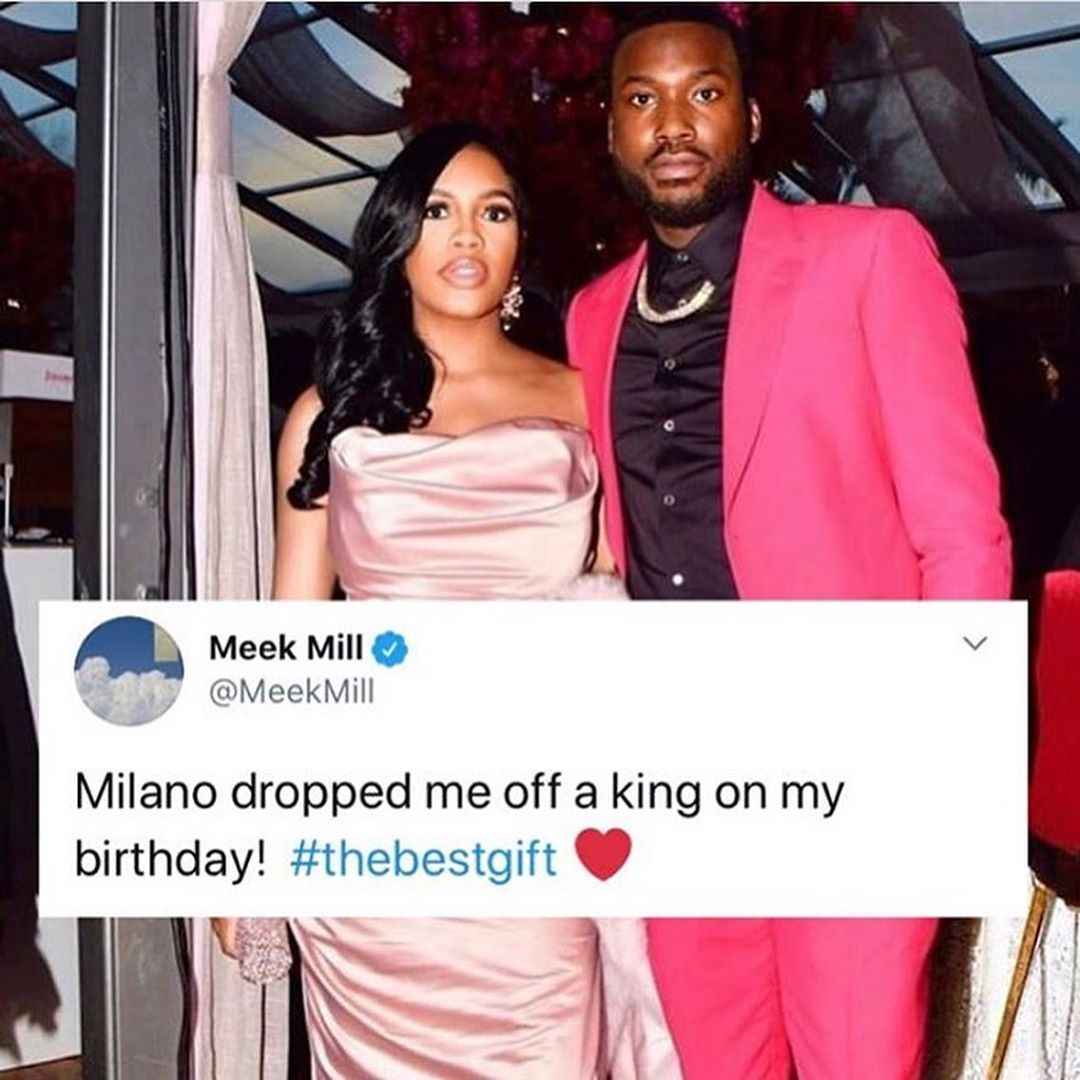 Meek Mill and girlfriend Milan welcome baby on his birthday - P.M.