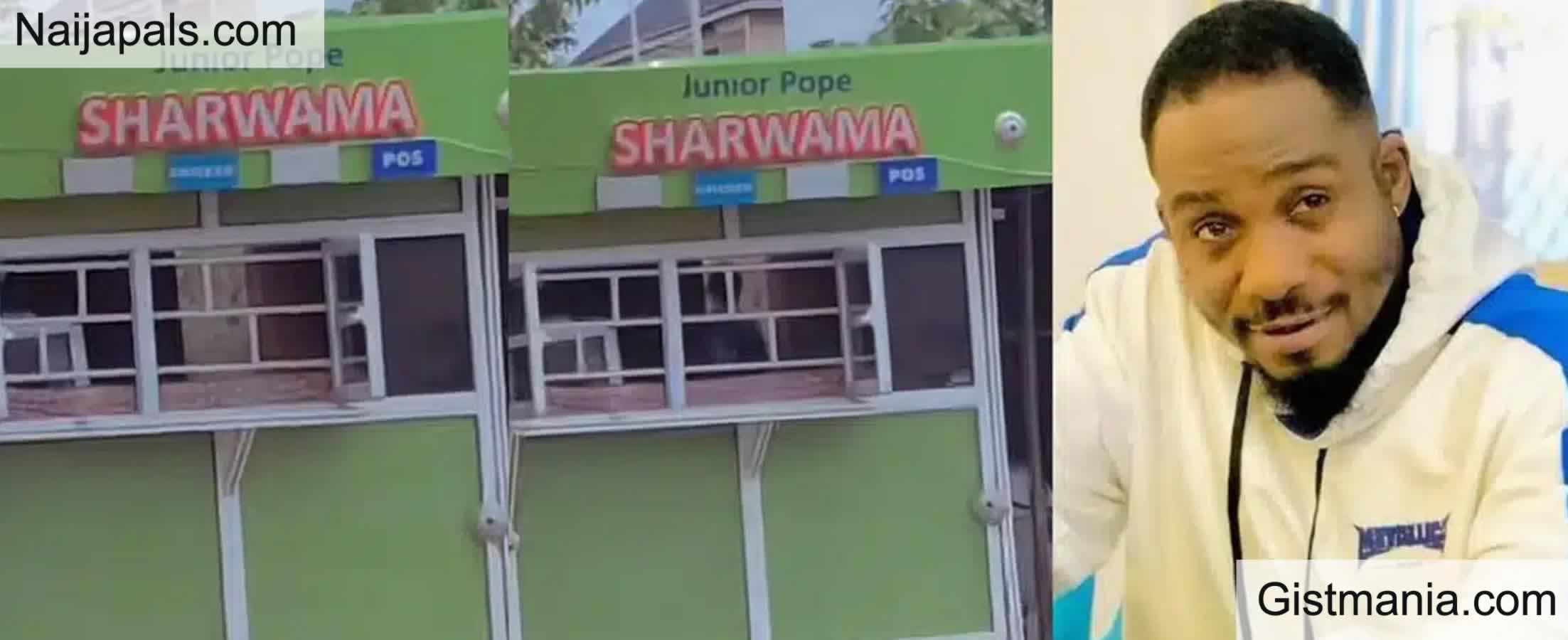 VIDEO: Outrage As Owerri Citizen Opens Junior Pope Shawarma Stand