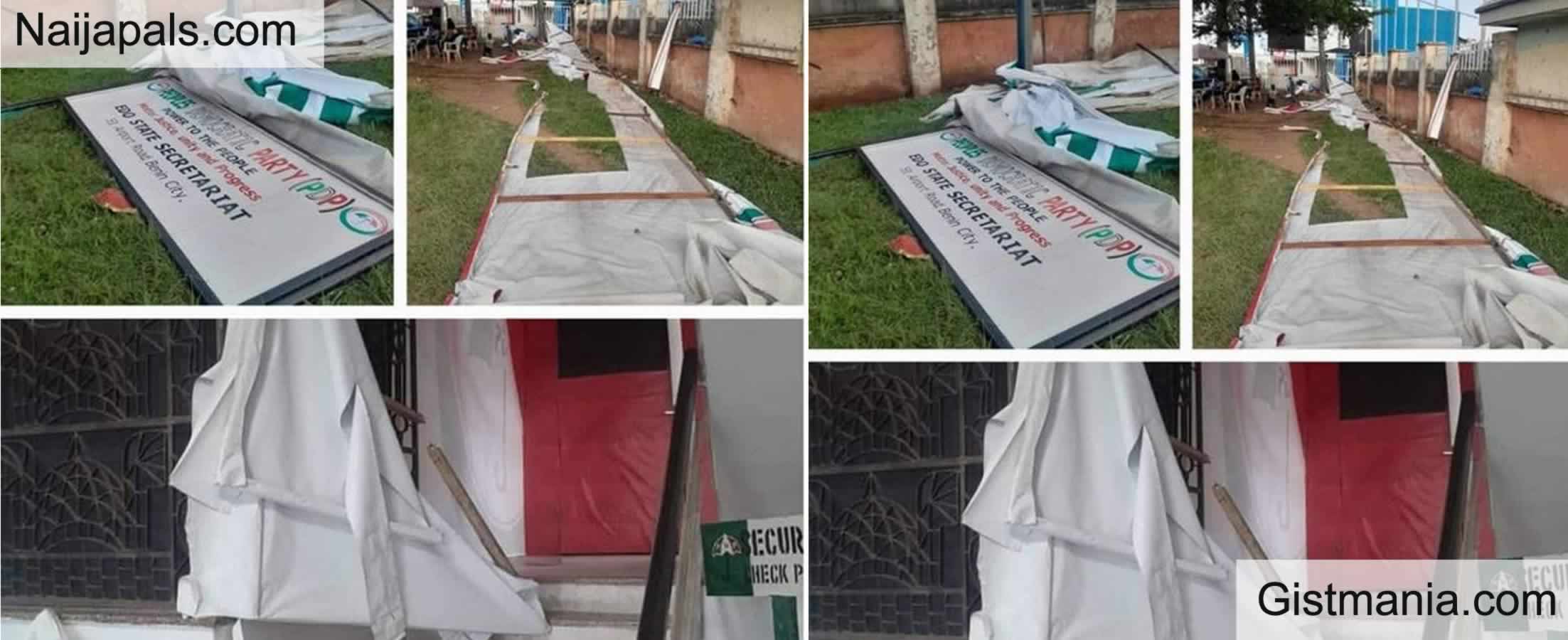 Thugs Storm Edo PDP Secretariat, Destroy Properties Worth Millions