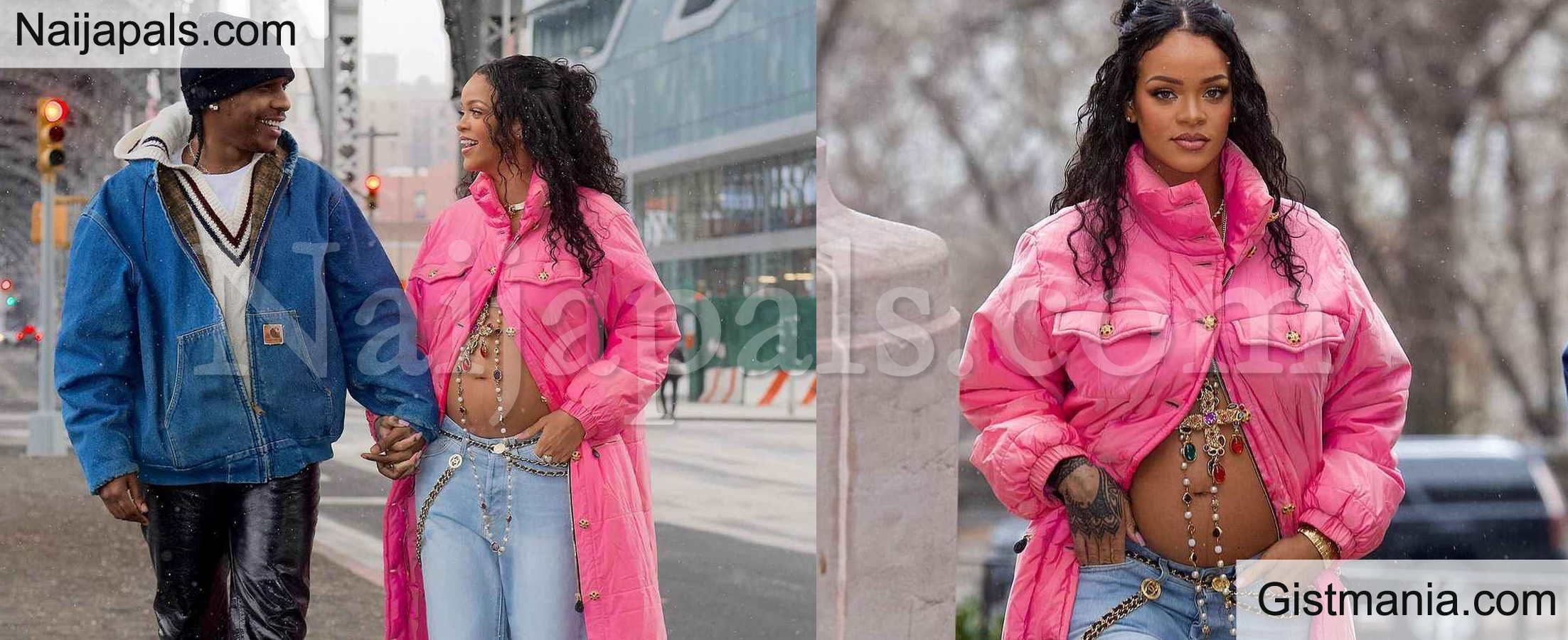 Rihanna is pregnant, debuts baby bump on stroll with A$AP Rocky