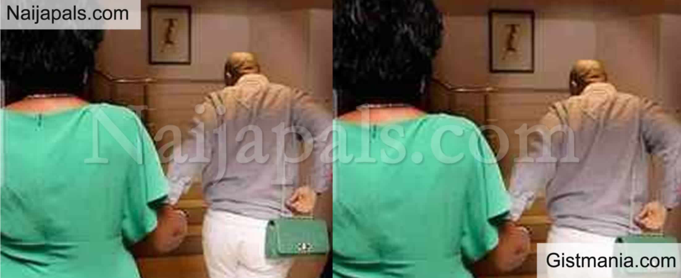 <img alt='.' class='lazyload' data-src='https://img.gistmania.com/emot/photo.png' /> ROMANTIC? <b>Rotimi Amaechi Shows PDA As He Walks With Wife Helps In Holding Her Bag</b>