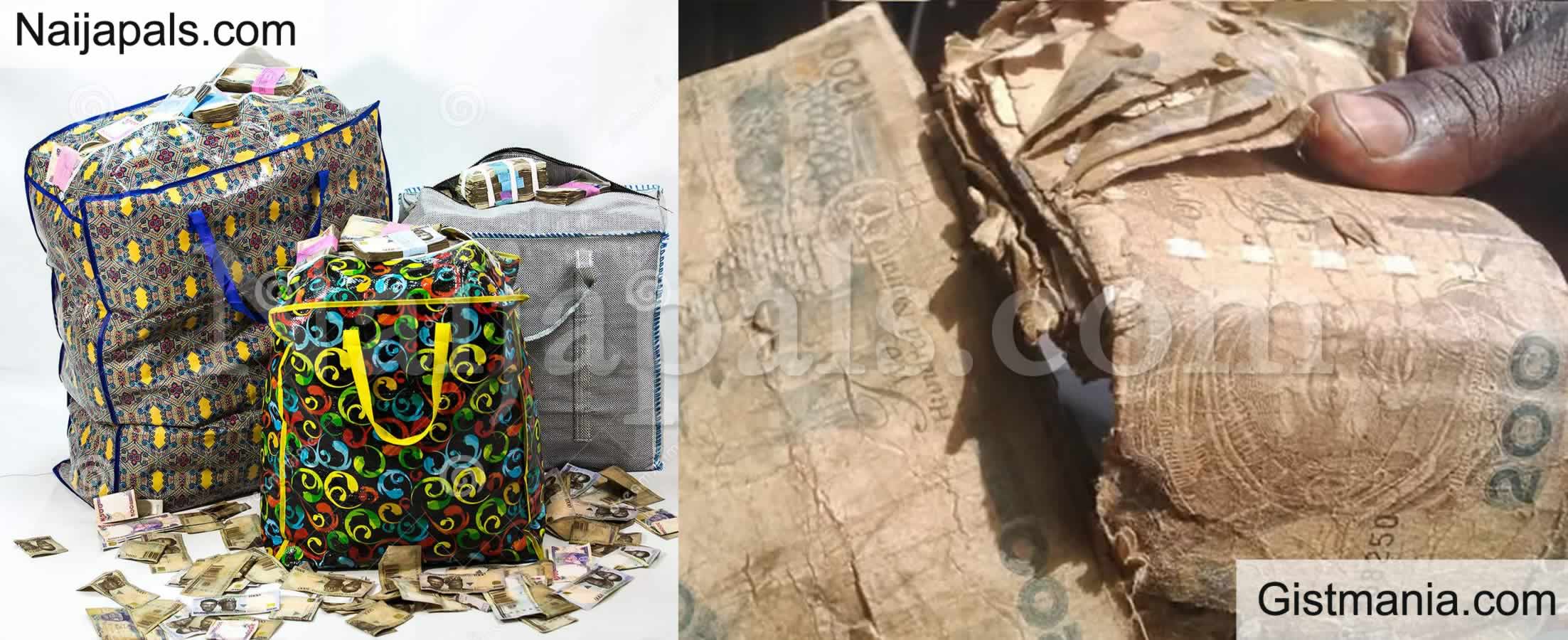 VIDEO: Wads of Spoilt Naira Notes Totaling About N850 Million Found ...